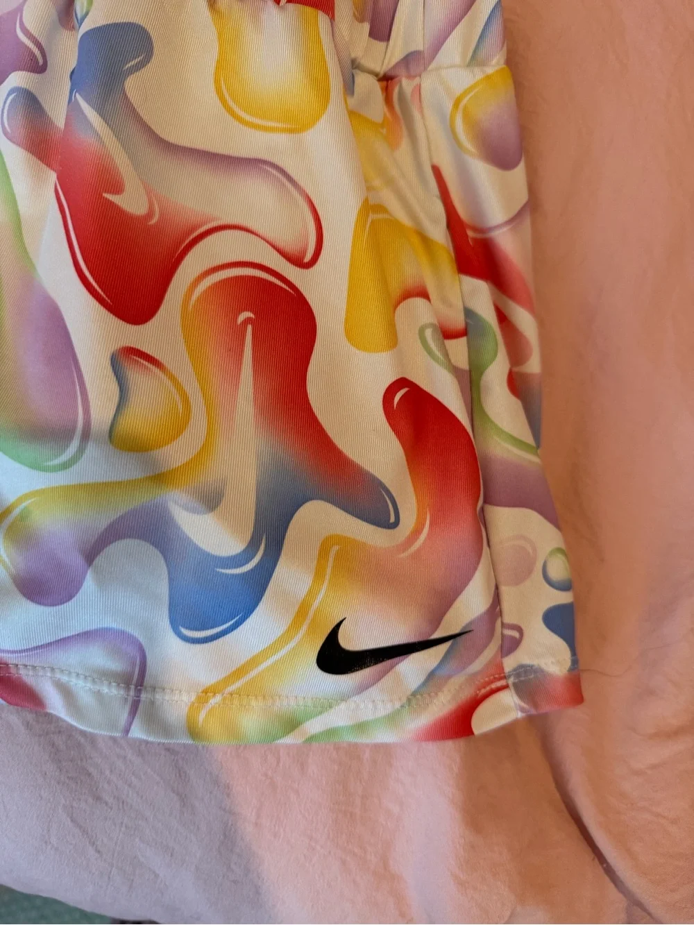 Nike White Multicolor Swirl Athletic Skirt
